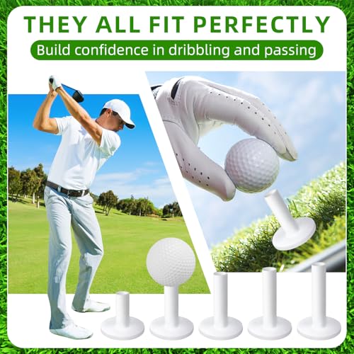 5PCS Rubber Golf Tees for Mats, Unbreakable Mixed Size Set for Driving Range & Golf Simulator, Durable Practice Tees with Secure Grip – Won’t Break or Damage Mat