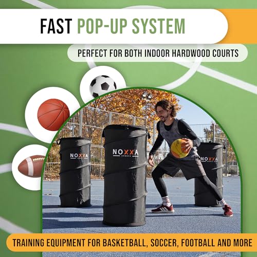 Pop Up Defender Basketball with Arms - Portable Basketball Dummy Defender, Foldable Training Equipment for Basketball, Soccer, Football and More, Indoor and Outdoor.