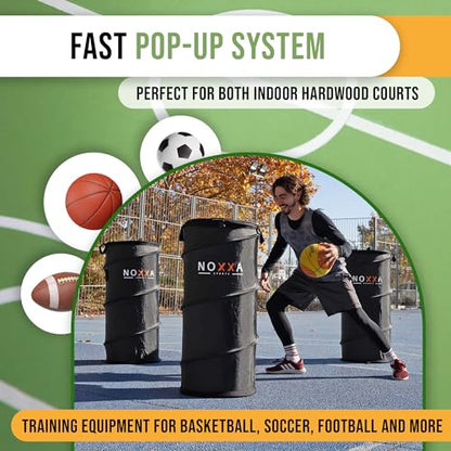 Pop Up Defender Basketball with Arms - Portable Basketball Dummy Defender, Foldable Training Equipment for Basketball, Soccer, Football and More, Indoor and Outdoor.