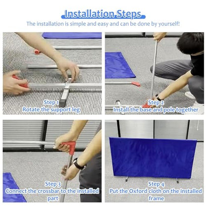 Table Tennis Surround Temporary Wall, Removable Training Fence. Table Tennis Court Surround Barrier, 420D Oxford Cloth Fence for Blocked Areas and Enhanced Play，（B） - color: B