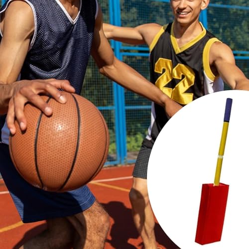 Basketball Blocking Pad Dribble Training Multifunctional Sports Sparring Training Speed Reaction Ball Control Padded Blocking Guard - color: Red
