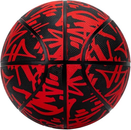 AND1 Street Ink Rubber Basketball: Official Regulation Size 7 (29.5 inches) Rubber Basketball - Deep Channel Construction Streetball, Made for Indoor Outdoor