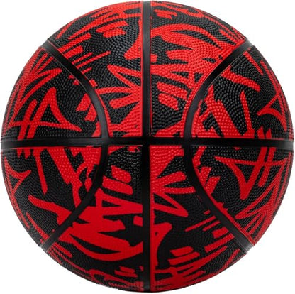 AND1 Street Ink Rubber Basketball: Official Regulation Size 7 (29.5 inches) Rubber Basketball - Deep Channel Construction Streetball, Made for Indoor Outdoor