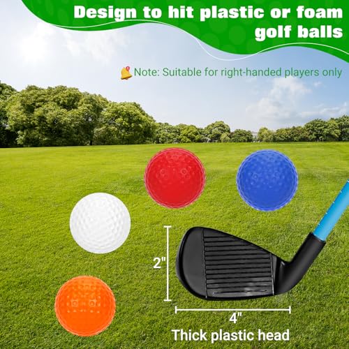 CWLAKON Golf Club Length Adjustable for Backyard Golf Game, Yard Golf Games Club for Toddlers Junior Adults Family, Plastic Golf Club for Indoor Outdoor Golf Training Chipping Games, 2 Pack