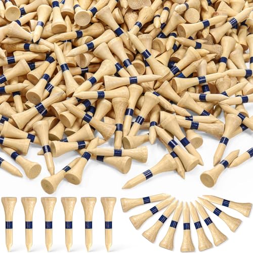 Mudder Golf Tees Bulk Wooden Bamboo Golf Tees Multicolor Wood for Men Balls Accessories - color: Blue, Wood Color, size: 1-1/2 Inch
