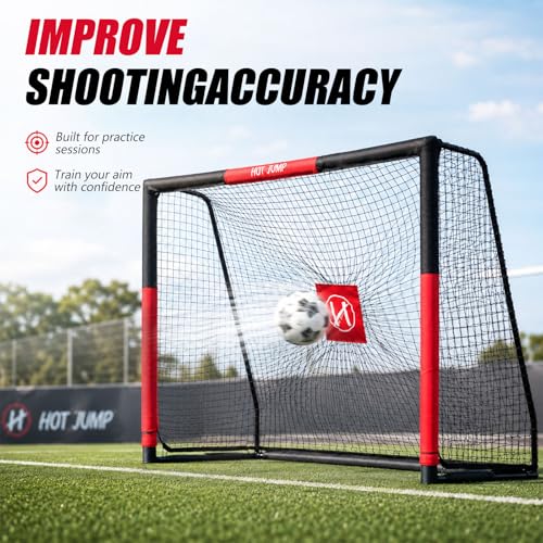 Soccer Goal for Backyard,6x4/8x5/10x6.5/12x6.5ft Metal Soccer, Soccer Goal for Kids 8-12, Soccer net with Zipper Design, Easy Assemble, Weatherproof Foam Padded Goal Post, Adults - style: 12'W×6.5'H