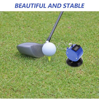 LIOOBO Clicker Counter: Handheld Baseball Golf Stroke Counter with Base - 4 Digital Manual Pitch Tally Clicker for Accurate Score Tracking Sports Activities