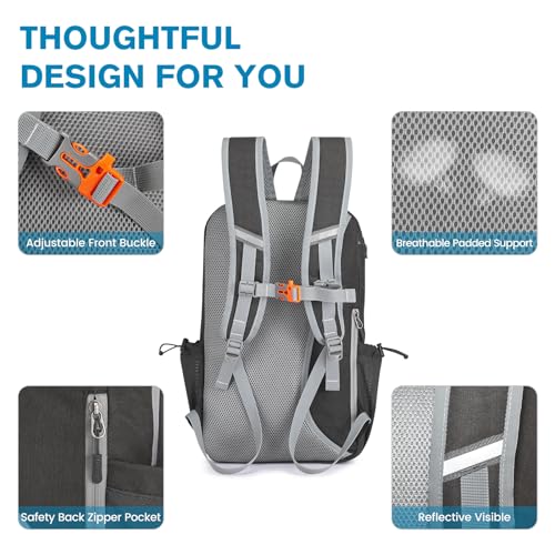 G4Free Pickleball Bag, Pickleball Backpack for Women and Men, Padel Bag Fits 2 to 4 Paddles, Gifts for Pickleball Lovers - color: Dark Grey