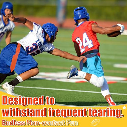 Flag Football Belts, Flags for Flag Football Set 14 Player, Flag Football for Kids Adults and Youth Training Equipment - color: Blue and Orange