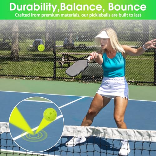 6/20/40 PCS Mini Pickleballs (Diameter 42mm) Soft Eva Anti-Crack Hollow Quiet Training Pickle Balls Great for Pickleball Drills Green