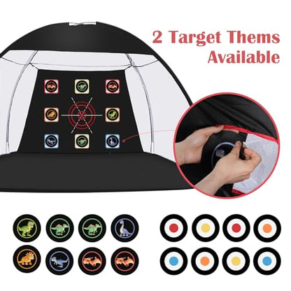 Golf Net, 10 x 7ft Backyard Practice net, Golf Hitting,Driving Net with mat for Indoor/Outdoor - style: Nine Targets