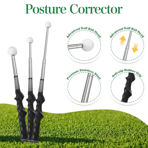 Golf Grip Swing Training Aid, Retractable Golf Swing Training Aid for Right Handed Golfers,Golf Grip Trainer Attachment for Indoor Practice, Golf Accessories