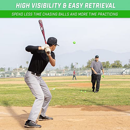 GoSports 12 Pack Limited Flight Training Balls - Choose Baseball or Softball - Regulation Size - style: Baseball 12 Pack