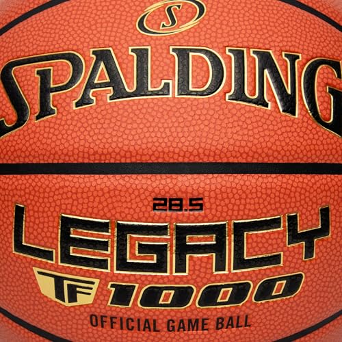 Spalding Legacy TF-1000 Indoor Game Basketballs, Moisture Wicking Microfiber Composite Cover, High School & College Approved
