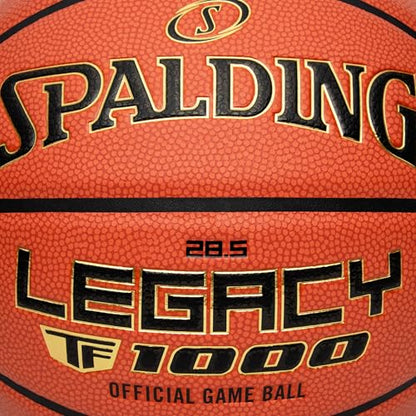 Spalding Legacy TF-1000 Indoor Game Basketballs, Moisture Wicking Microfiber Composite Cover, High School & College Approved