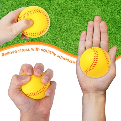 Foam Baseballs 6-Pack - Soft Practice Baseball Training Foam Balls for Kids with Drawstring Bag, Saft for Youth Beginners Batting, Fielding, Hitting, Pitching and Throwing