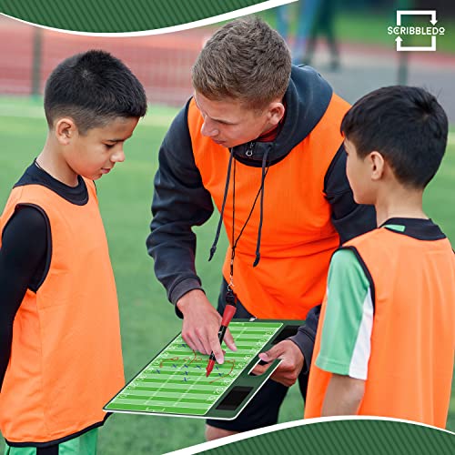 Football Dry Erase Board for Coaches 15x10.5 Double Sided Whiteboard Coaching Board Equipment Includes 2 White Board Markers for the Football Accessories the Perfect Coach Gifts