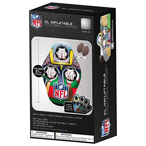 Franklin Sports Inflatable Target Toss Game - Kids Mini Throwing Game Set - Portable Indoor + Outdoor Toy Target - style: Football