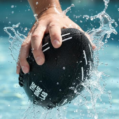 The Dime Lab Water Football - Waterproof Football for Pools, Beaches, & Lakes - Strong Grip Training, Outdoor, All-Weather Water Toys for All Ages