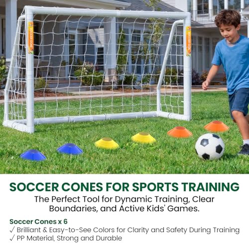 NAIZEA Soccer Goal - 12x6/10x6/8x6/6x4FT Soccer Goals for Backyard, Portable & Weatherproof HPVC Soccers Goal w/Soccer Net Durable Post for Adults & Youth Outdoor's Practice Training - size: 6x4 FT, style: Foldable