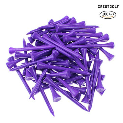 Crestgolf Golf Tee 2-3/4 inch Deluxe Tee Pack of 100