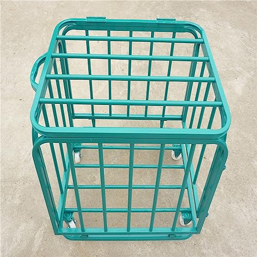 Home Gym Organizer Rack Steel Basketball Rack with Wheels, Professional Rolling Sports Ball Storage Cart, Extra-Large Basketball Display Stand Equipment for Indoor Outdoor