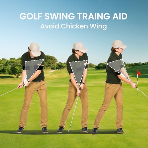 Amy Sport Golf Swing Training Aid Connector Band, for Arm Sync & Posture Correction, Beginners Men Women Ball Between Arms Practice Tool