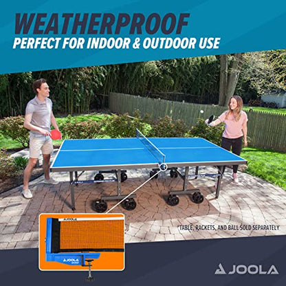 JOOLA Premium Avanti Table Tennis Net and Post Set - Portable and Easy Setup Ping Pong Screw On Clamp Net - color: Blue, size: 72 inches x 6"