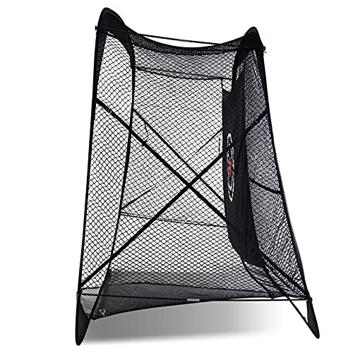 Gagalileo Pop Up Golf Practice Net: 7X7X4FT Hitting Cage with Target Portable Backyard Garage Training for Driving Chipping Swing Beginners & Golf Enthusiasts