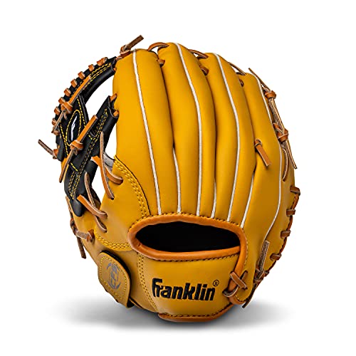 Franklin Sports Field Master Baseball + Softball Glove - Field Master Adult + Youth Baseball + Softball Mitt - Men's + Women's Gloves - Right Hand Throw - color: Tan, style: 11" - I Web