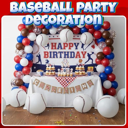 Inflatable Baseball Beach Balls (6 Pack) - 16-Inch Durable Beach Balls for Kids, Summer Pool Toys, Baseball Party Favors, Sports Theme Decorations, & Giveaways - style: 6-Pcs Baseball Beach Balls