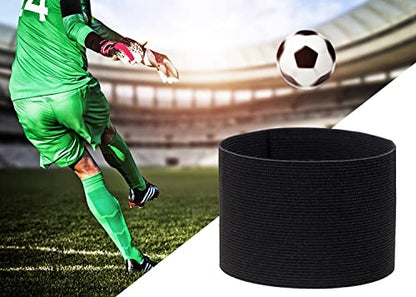 ONLYKXY 3PCS Captain Armbands 7x32.5CM/2.75x12.79inch Adjustable Leader Armband Team Sport Armband for Soccer Basketball Volleyball School Team Competition Coach Players Wrist Arm Bands - color: Black