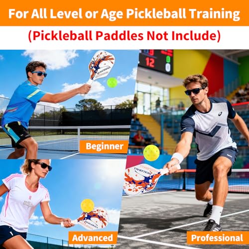 4/6/12/20/50/100 pcs Pickleball Balls,40 Hole Outdoor Pickleball Balls,8mm Precision Drilled-Spaced Pickle Ball Set-Profession Plastic Ball for Pickleballs Paddles and Indoor Floor Sport Court