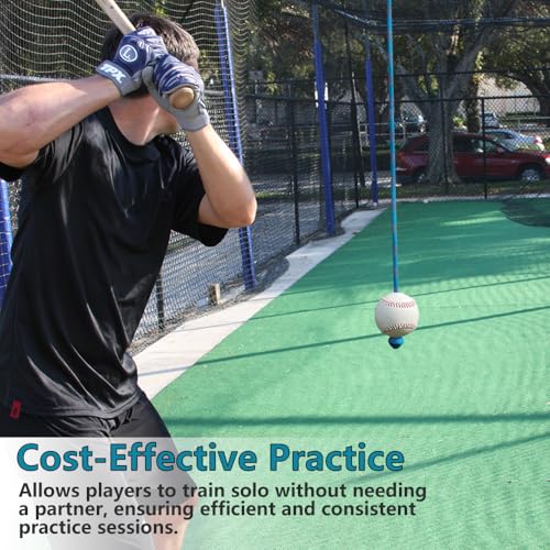 Baseball Softball Batting Swing Hitting Trainer Aid – Enhance Hitting Skills with Combined Tee and Front Toss for Easy Drills – Ideal for Improving Batting Precision