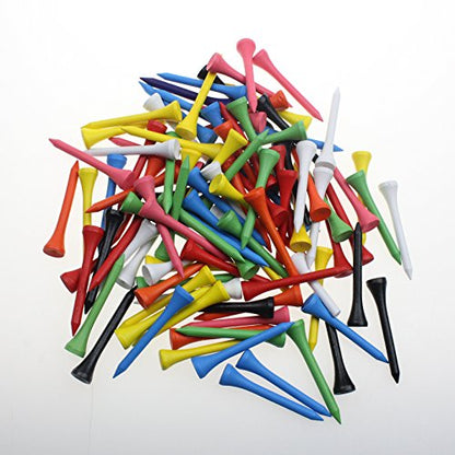 Crestgolf Professional 2 1/8" Deluxe Wood Golf Tees 100pcs - color: mixed color