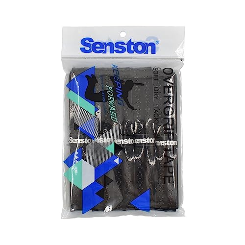 Senston New Rackets Grip Anti Slip Perforated Super Absorbent Tennis Overgrip Badminton Overgrip Pickleballs Overgrip - color: Black, style: Keel