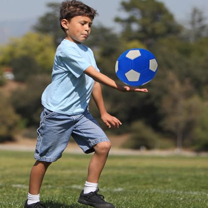 ABAJI Soccer Ball Size 3 4 5 Foam Outer Material Super Lightweight Bouncy Indoor Practice Training Boys Girls Gift Anti Exploded Indoor Come with Pump Needle - style: Size 3