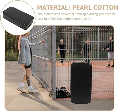 Basketball Mat Mutitool Pro Tools Blocking Cushion Basketball Training Blocker Pad Basketball Blocking Pad, Pu Leather, Pearl Cotton Comfortable Blocking Pad (15.6x7.8 inch), Black
