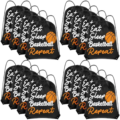 Windyun 16 Pcs Ball Drawstring Backpack Bulk Lightweight Draw String Bags Cinch Bags Drawstring Cinch Sack Tote(Basketball) - style: Basketball