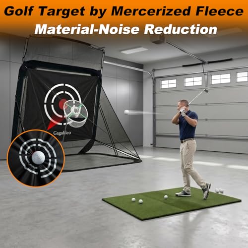 Gagalileo Pop Up Golf Net: Drving Practice Cage with Target Portable Backyard Garage Training Chipping Swing Gift for Golfers Men Beginners Professional