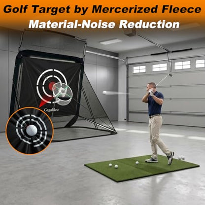 Gagalileo Pop Up Golf Net: Drving Practice Cage with Target Portable Backyard Garage Training Chipping Swing Gift for Golfers Men Beginners Professional