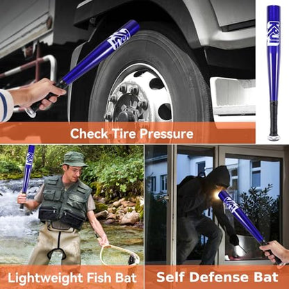 KRUI Aluminum Baseball Bat, 18 Inch Self Defense Bat, Lightweight Bat for Tire Checker, Fish, Keeps in Home, Car, Backpack for Self Defense - color: Blue