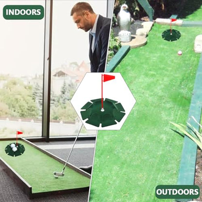 HOW TRUE 2 PCS All-Direction Golf Putting Cup Golf Practice Hole Cup Surface Flocking for Office Indoor Outdoor Practicing