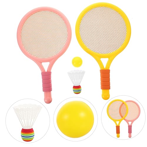 1Set Portable Badminton Racket for Rackets with Balls Lightweight Durable Outdoor Sports for Family Fun and Parent Interaction