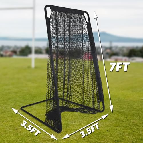 Football Kicking Cage Net - Heavy Duty Portable Training Net with Steel Frame for Backyard Indoor Outdoor Field Goal Training & Punting Passing Kicking Practice - Kids & Adults Use - style: 4x7 Football Kicking Cage Net