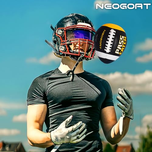 PassCatch Training Football, Fatherless Bounce Back Football Training Equipment Composite Leather Improving Enhance Solo Passing Catching Skills Youth Size(Ages 5-14,Deflated)