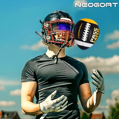 PassCatch Training Football, Fatherless Bounce Back Football Training Equipment Composite Leather Improving Enhance Solo Passing Catching Skills Youth Size(Ages 5-14,Deflated)