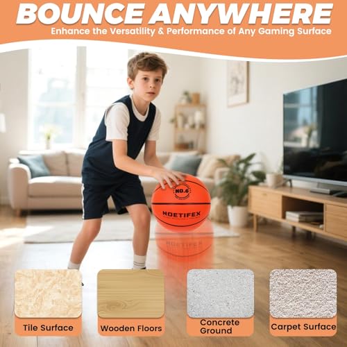 Upgraded Weighted Silent Basketball, High-Density Quiet Indoor Training Ball with Gift Box, Real Bounce Soft Material, Ideal for Home & Apartment Dribbling Practice
