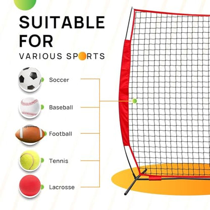 7x7ft/12x9ft/16x10ft/20x10ft Barricade Backstop Net, Sports Barrier Net, Multi-Sport Net with Carry Bag, Protective Screen for Practice- Baseball, Softball, Lacrosse, Soccer, Basketball, Tennis - size: 20x10 ft