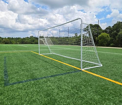 Official Size 24 X 8 X 5 Ft. Steel Soccer Goal. Heavy Duty Frame w/Net. Tournament, Regulation Size. Professional Portable Practice Training Aid. 24 X 8, 24x8(1Net)